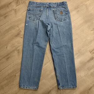 Vintage Carhartt Denim Jeans Mens Size 40x30 (39x30) Medium Wash Wear Relaxed